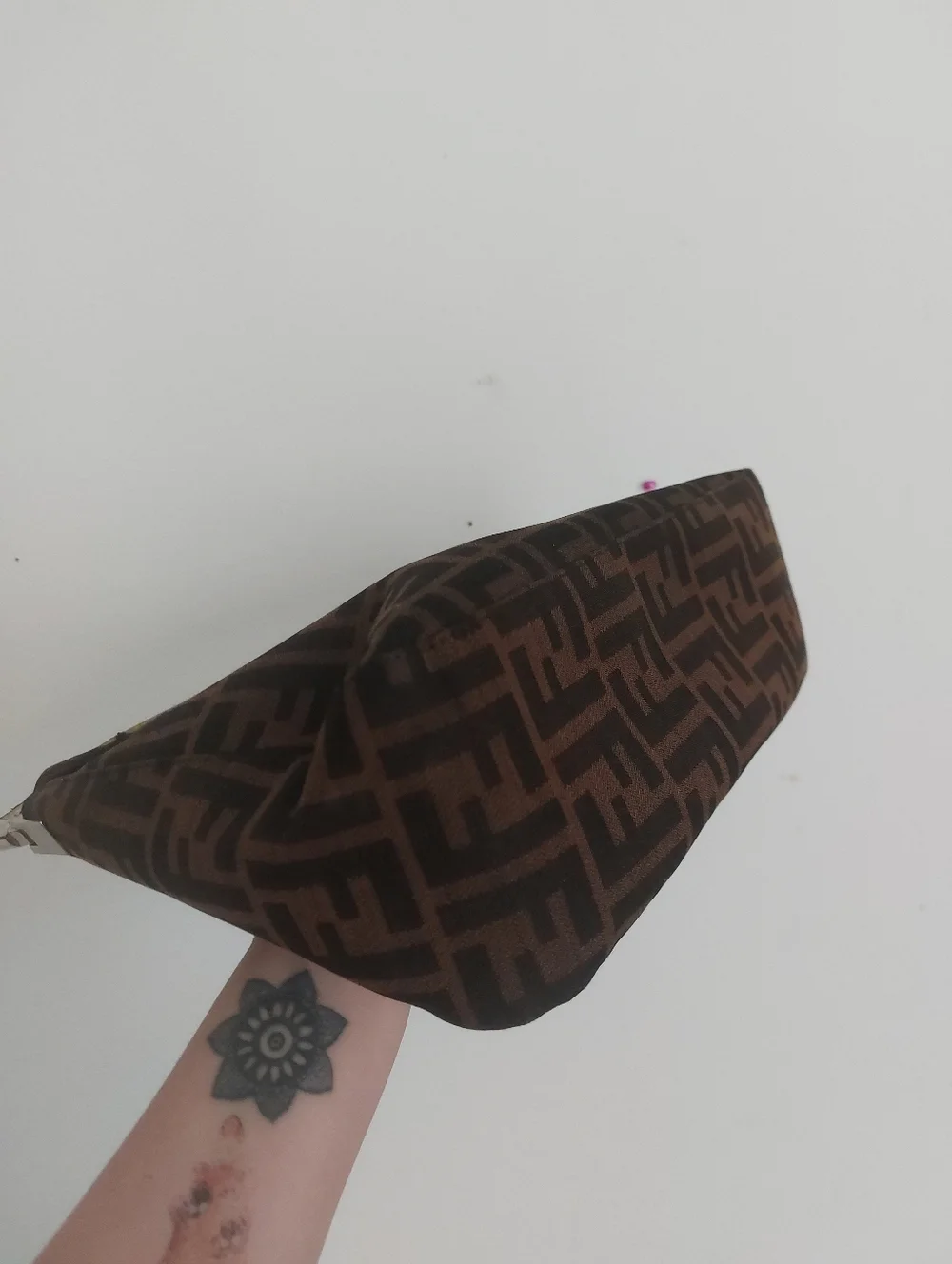 Brown Zucca Monogram Flap Baguette Bag - Picture 9 of 11